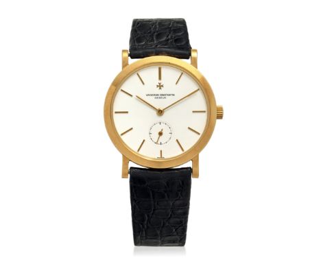 VACHERON & CONSTANTIN PATRIMONY REF. 92237 IN GOLD, 90s - Case: signed, n. 122, n. 582529, 18K gold, snap-on caseback. Bracel