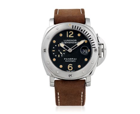 PANERAI LUMINOR SUBMERSIBLE REF. PAM 0024 OP 6561, BOX AND GUARANTEE, SOLD IN 2002 - Case: signed, n. E0383/2500, BB 1052358,