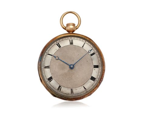 REPEATER IN GOLD, PERIOD 1820 - Case: n. 4572, four-body, in gold, engine turned caseback, bezel and band, dome in gilded met