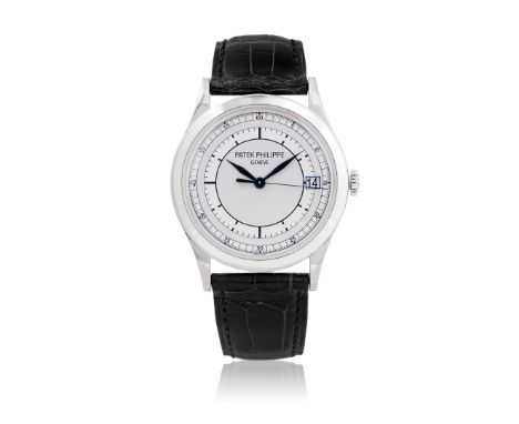 PATEK PHILIPPE CALATRAVA REF. 5296G IN WHITE GOLD, BOX AND GUARANTEE, SOLD IN 2006 - Case: signed, n. 4327965, 18K white gold
