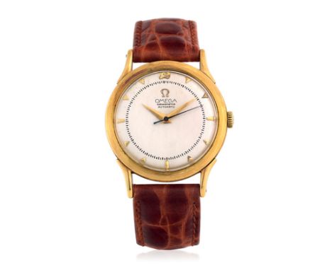 OMEGA CHRONOMETRE REF. 2546 IN GOLD, 40s - Case: signed, n. 10903891, 18K gold, snap-on caseback. Bracelet/Strap: – Dial: sig
