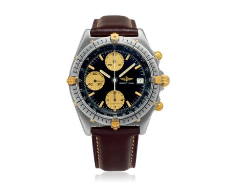 BREITLING CHRONOMAT REF. 81950, 90s - Case: signed, n. 25018, stainless steel, screw-down caseback, bezel with cavalier-slide