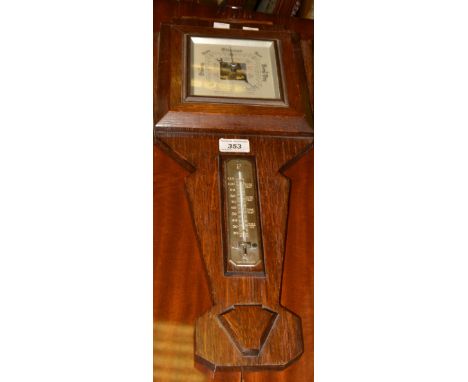 An oak barometer, 1930