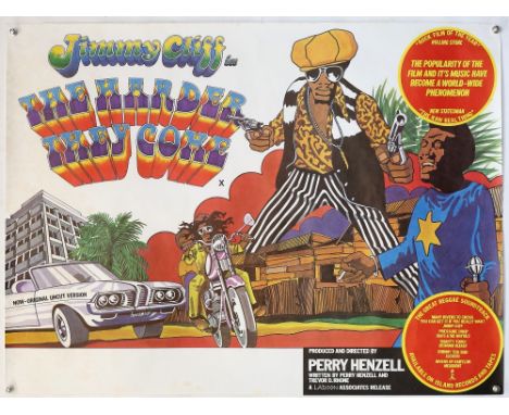 The Harder They Come (R-1977) British Quad film poster, starring Jimmy Cliff, Lagoon Associates, rolled, 30 x 40 inches.     
