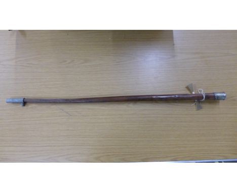 A Masonic Knights Templar swordstick with an adapted storage case