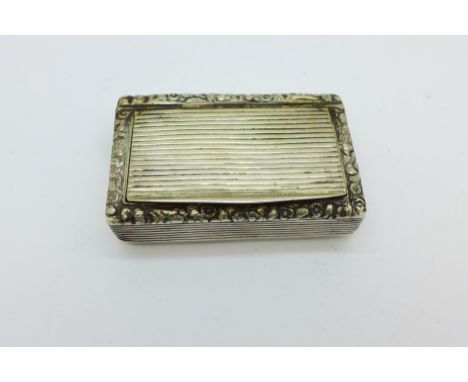 A continental silver snuff box, with control marks