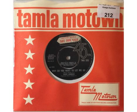 TMG 525 - MARV JOHNSON - WHY DO YOU WANT TO LET ME GO 7". The original UK copy of Marv Johnson - Why Do You Want To Let Me Go