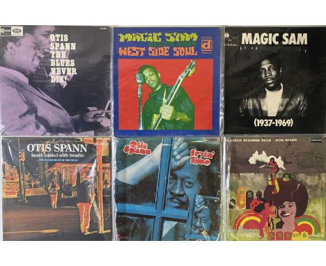 MAGIC SAM/ OTIS SPANN - CHICAGO BLUES LPs. A glorious pack of 7 LPs by two Chicago blues legends; Magic Sam &amp; Otis Spann.
