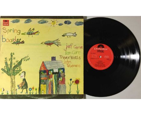 THE JEFF CLYNE - IAN CARR QUARTET - SPRINGBOARD LP (UK POLYDOR - 545007). A wonderful copy of the scarce free jazz LP Springb