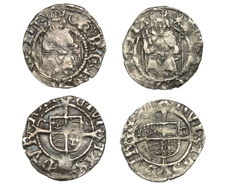 Henry VIII, First Coinage, Penny, Sovereign type, Durham, Bp. Ruthall, mm. radiant star, td beside shield, 0.62g/10h (N 1777;