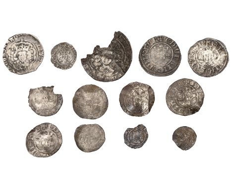 Edward IV, Light Coinage, Halfgroat, Canterbury, class VIa, Abp. Bourchier, mm. pall, knot below bust, trefoils on cusps, 1.3