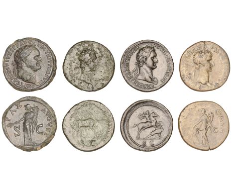 Roman Imperial Coinage, Titus (79-81), Sestertius, Rome, 80-1, laureate head right, rev. Pax standing left holding out branch