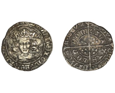 Edward IV (Second reign, 1471-1483), Groat, London, class XVIII, mm. pierced cross and pellet, fleurs on cusps, 2.99g/1h (N 1