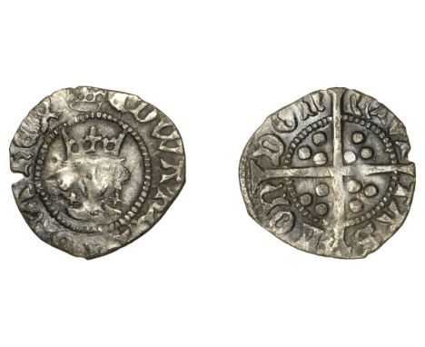 Edward IV (First reign, 1461-1470), Light coinage, Halfpenny, London, mm. crown, saltires by neck, 0.40g/1h (N 1608; S 2067).