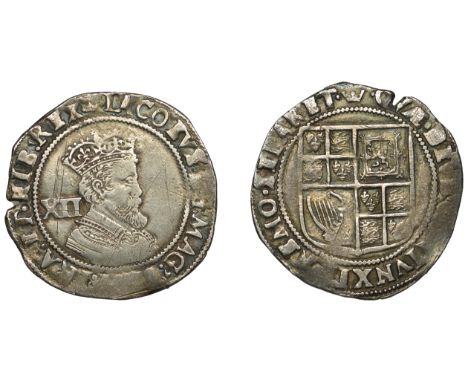 James I (1603-1625), Second coinage, Shilling, mm. coronet, fifth bust, 5.74g/3h (N 2101; S 2656). Light scratches in fields,