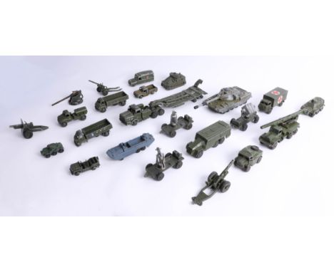 Collection of loose playworn Dinky army vehicles (23).