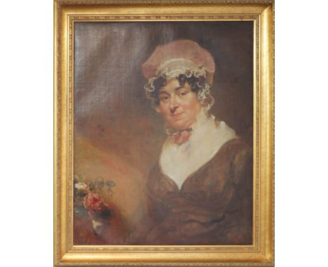 In the style of John Opie (1761-1807), oil on canvas, Portrait of a Lady, (purchased from the Reynolds Gallery, Plymouth with