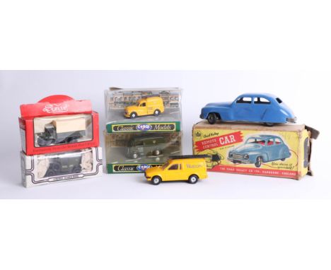 A Chad Valley remote control car together with other boxed model diecast including Corgi Ford Escort 55 etc.