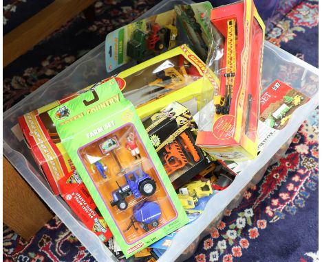 A mixed collection tractor models including Jaditoys, Matchbox etc.