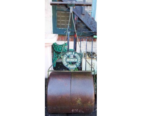 A late Victorian Ransome, Sym &amp; Jefferies Ltd, Ipswich garden roller