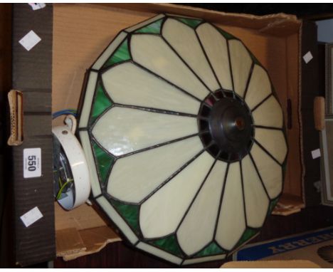 A handmade Tiffany style ceiling lamp