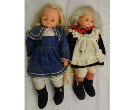 Two vintage Burbank dolls - sold with another smaller doll