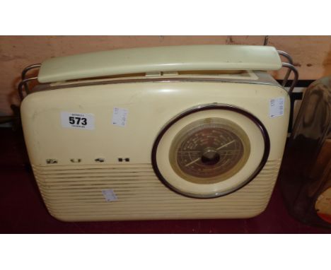 A vintage Bush VTR 103 portable radio