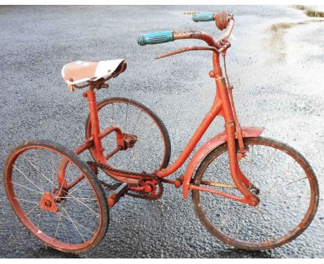 A vintage child's tricycle