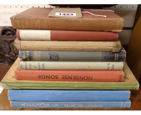 Various vintage children's titles and other works including Nonsense Songs by Edward Lear, illustrated by L. Leslie Brooke, A
