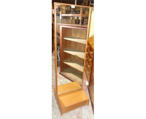 An 18 3/4" vintage Stag light oak cheval mirror, with box platform base