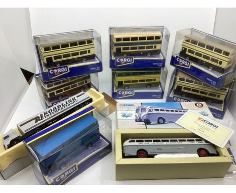 Corgi Die-cast good boxed bus Vintage toy collection to include Metro Buses &nbsp;and cargo classic Lakewood Atlantic city &n