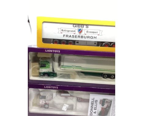 Model 1:50 scale trucks boxed sets : Gibbs Fraserburgh transport Ireland, and Keady Ireland , Donnell and Ellis Omagh noteboo