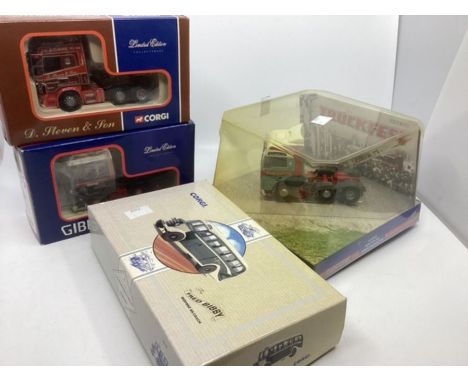 Corgi toys boxed : cc13410 pollock truck fest toy,Bedford Bobby coach,cc12904 Steven scania tractor truck ,cc13210 DAF Gibbs 