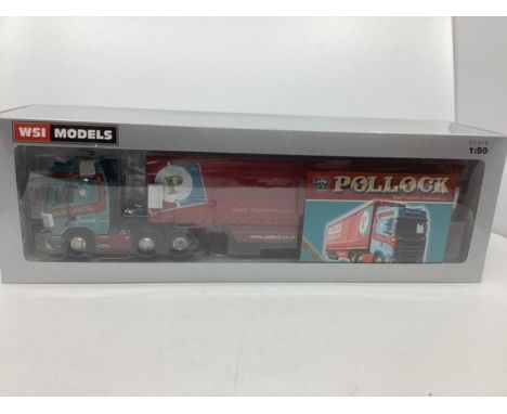 WSI FINE TRUCK MODELS: Pollock total logistics ltd- solutions- boxed fine 1:50 scale truck unused as sold.(1)