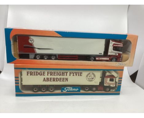 Tekno Fine Model trucks: scale 1:50 ; McGowan 06/2004 no 16 Irish collection and Fridge freight &nbsp;Aberdeen- both and unus