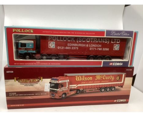 Corgi EFR pollack curtain side truck and cc 13246 DAF XF superspace Wilson mcCurdy cab curtainside truck boxed and unused (2)