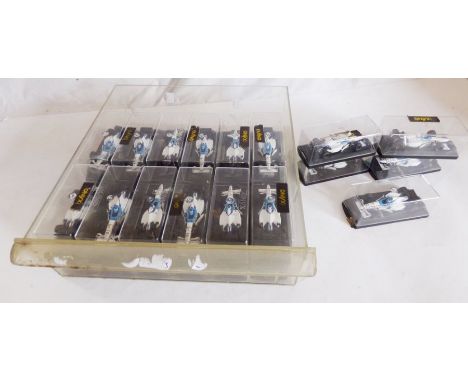 Model die cast racing car interest Oynx model , Tirrell Korean Air sponsored Yamaha racing car, all boxed, old shop stock, co