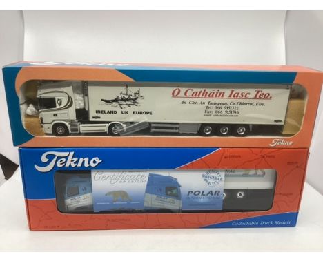 Tekno Irish collection scale 1:50 trucks dingle 05/2002 10 and polar international no.90 both boxed and unused (2)