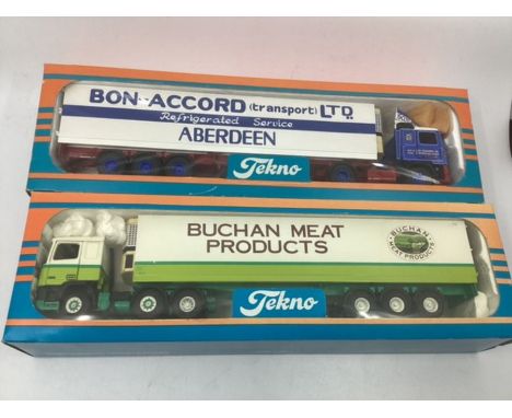 Tekno “ Buchanan meat products DAF Fine truck 1:50 scale together with Bon accord Aberdeen transport - both and unused&nbsp;