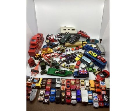 Diecast Car interest; Large selection of 1970s and beyond diecast toy cars and vehicles of Matchbox scale and larger pieces -