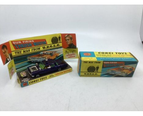 Corgi vintage original 1966 model 497 Man From Uncle ; &nbsp;Gun Firing Thrush Buster car &nbsp;with the Waverley ring still 