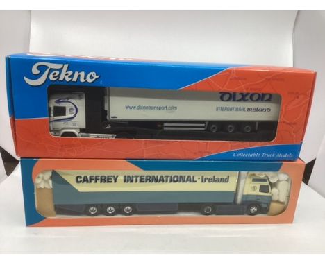 Tekno Model trucks - scale 1;50 boxed and unused: caffrey 07/2001 and Dixon 12/2008 from the Irish collection(2)