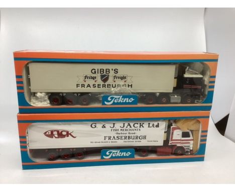 Tekno trucks 1:50 scale : Gibbs fridge freight and G and J Jack ltd- boxed and unused (2)