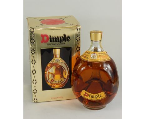 A large 1.75 litre bottle of Hague Dimple Scotch Whisky, in original box.