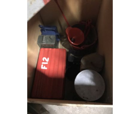 Small fuel cans, fire bucket, tool box, filter, etc