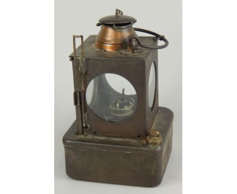 A British Rail Eastern Division paraffin lamp,  made by The Lamp Manufacturing Railway Supplies Ltd Company of London, Welsh 