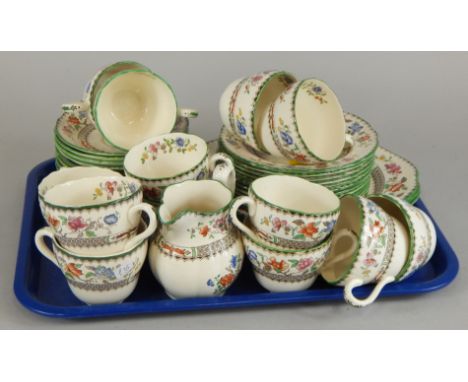 A Copeland Spode Chinese Rose pattern part tea service, to include milk jug, and three sandwich plates.
