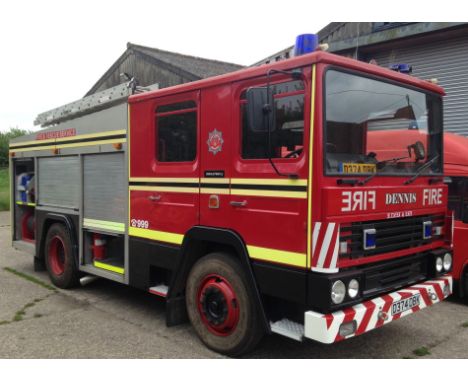 A Dennis fire engine or tender, D374 DBK