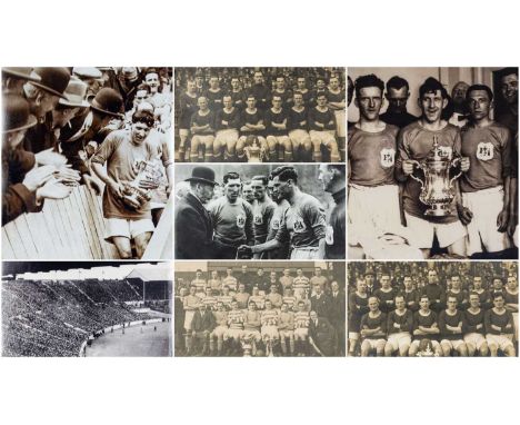 THE FOOTBALL CLUB HOUSE: SEVEN 1927 & LATER CARDIFF CITY PRESS PHOTOGRAPHS, comprising 2x photos of the famous FA Cup 1927 wi