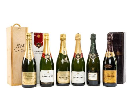 WINE & SPIRITS CLUB HOUSE: COLLECTION OF VINTAGE & N.V. CHAMPAGNE including, 1 x 1990 Bollinger Grande Année, 1 x 1989 Bollin
